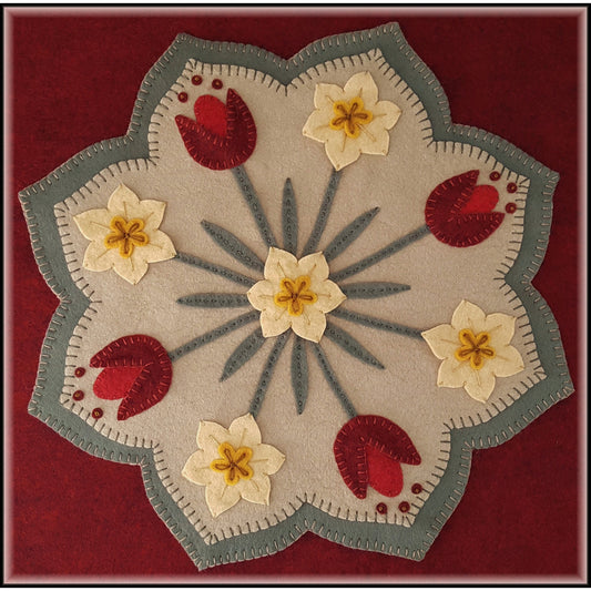 Spring Blossoms Candle Mat PLP-171e - Downloadable Pattern