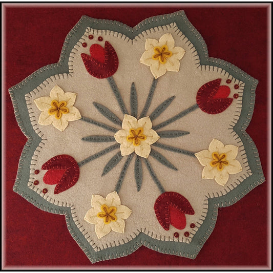 Spring Blossoms Candle Mat Pattern PLP-171 - Paper Pattern