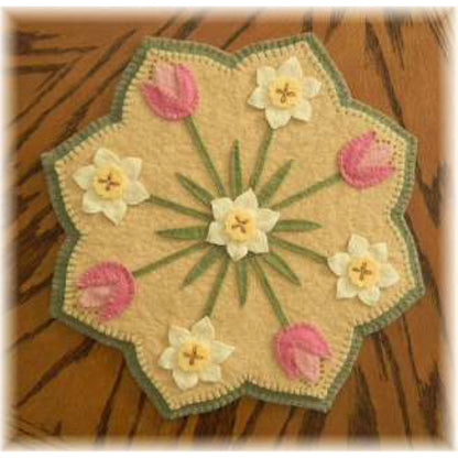 Spring Blossoms Candle Mat PLP-171e - Downloadable Pattern