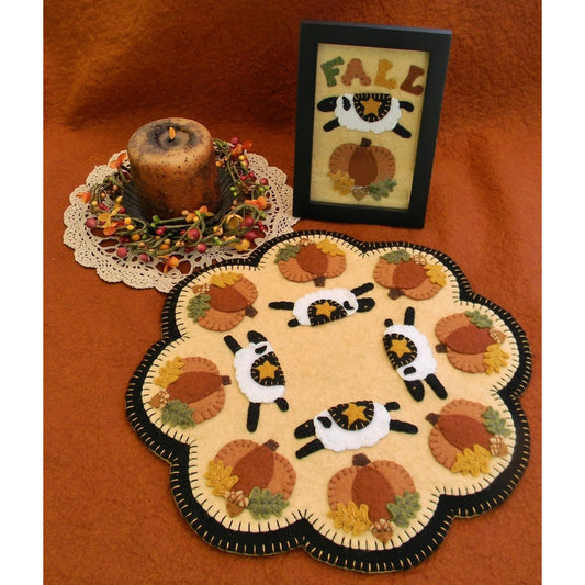 Autumn Sheep Candle Mat PLP-173e - Downloadable Pattern