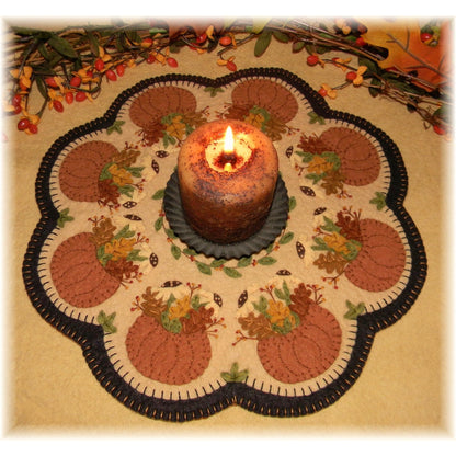 Fall's Bounty Candle Mat PLP-175e - Downloadable Pattern