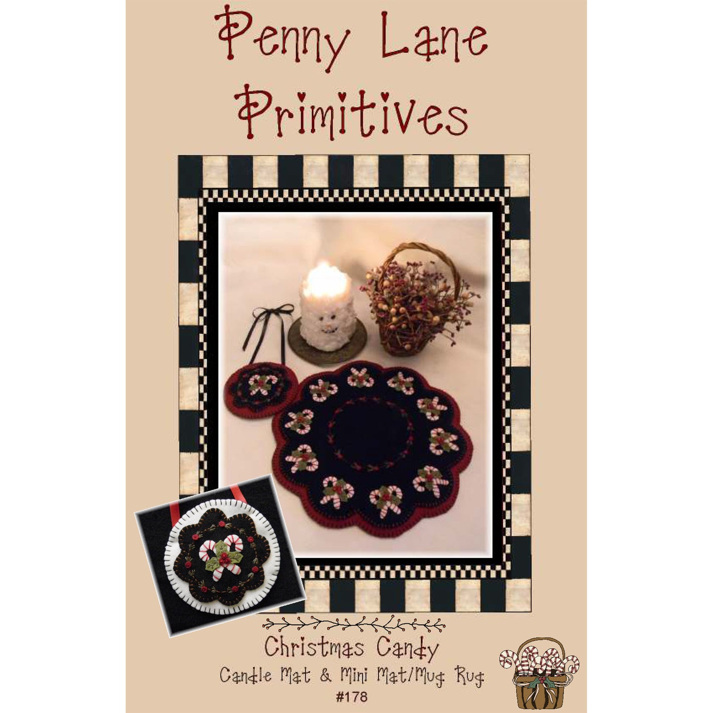 Christmas Candy Candle Mat PLP-178e - Downloadable Pattern