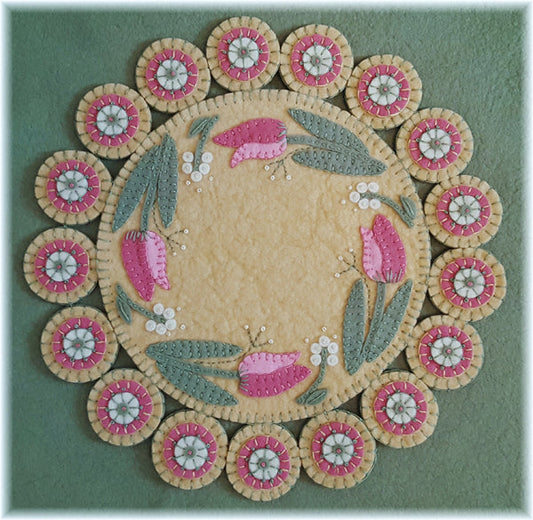 Spring's Promise Candle Mat/Penny Rug Pattern PLP-207 - Paper Pattern