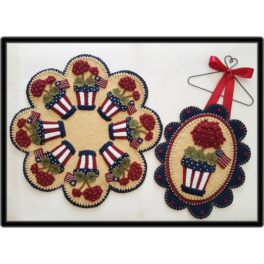 Memorial Day Candle Mat & Mini Mat PLP-231e - Downloadable Pattern