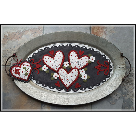 Be Mine Table Mat with Mini Mat PLP-240e - Downloadable Pattern