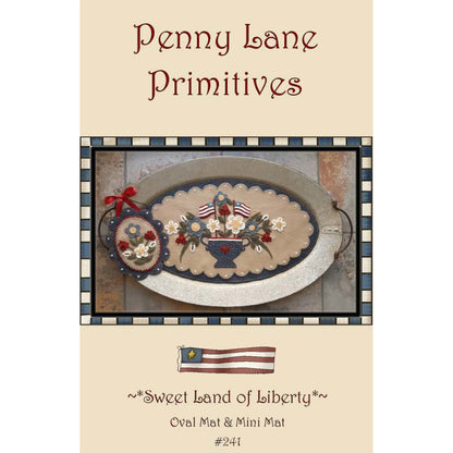 Sweet Land of Liberty Oval Mat & Mini Mat Pattern PLP-241 - Paper Pattern