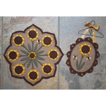 Summer Blossoms - Sunflowers Table Mat & Mini Mat Pattern PLP-253 - Paper Pattern