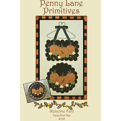 Image of the Welcome Fall table/wall mat pattern cover.