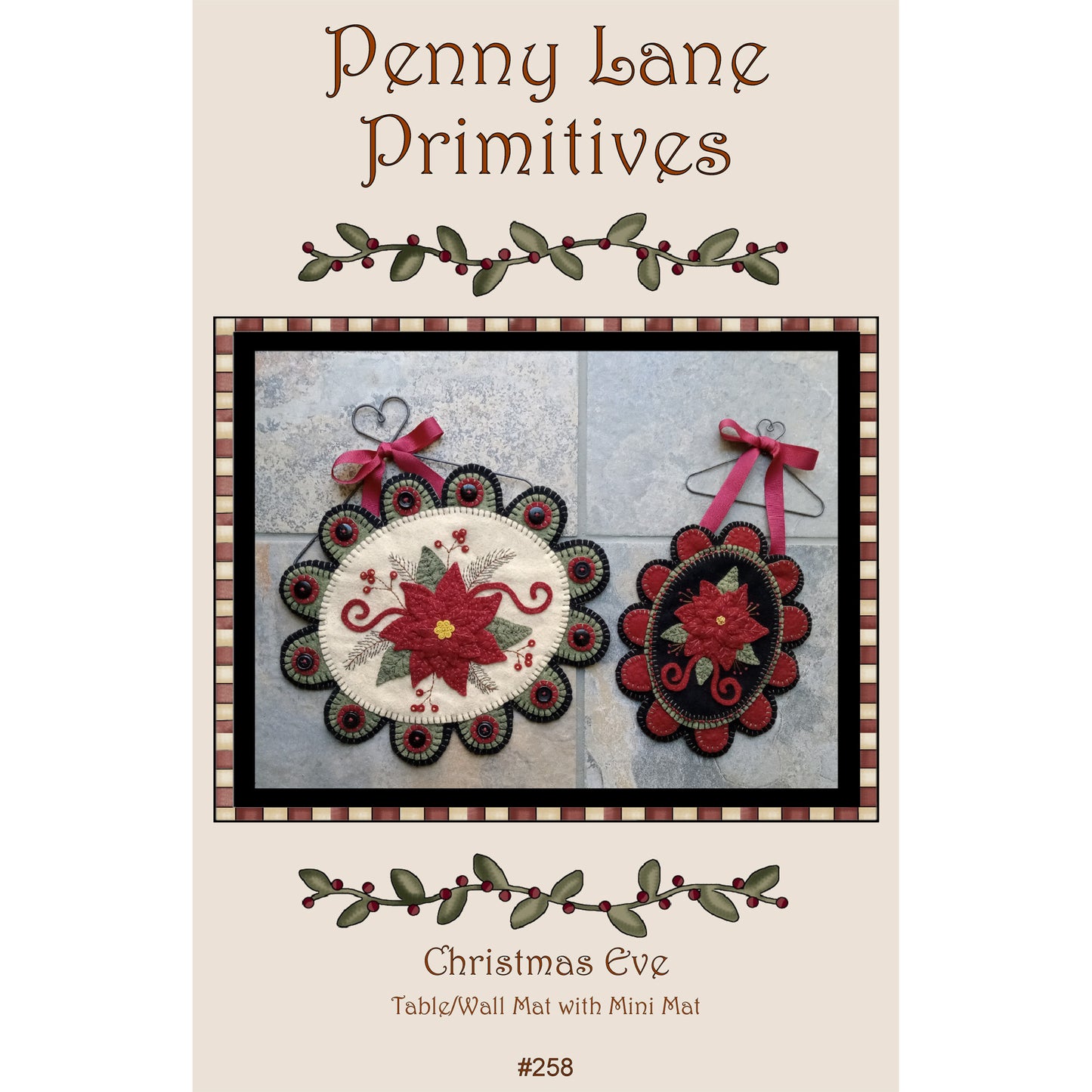 Christmas Eve Table/Wall Mat with Mini Mat Pattern PLP-258 - Paper Pattern