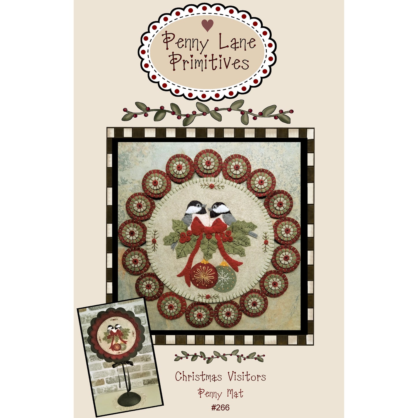 Christmas Visitors Penny Mat PLP-266e  - Downloadable Pattern