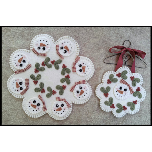 Snow Girls Candle Mat Pattern PLP-269 - Paper Pattern