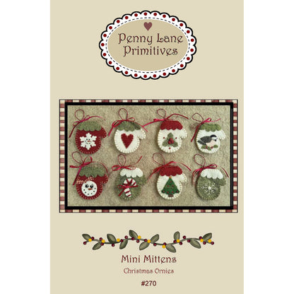 Mini Mittens Ornaments Pattern PLP-270 - Paper Pattern