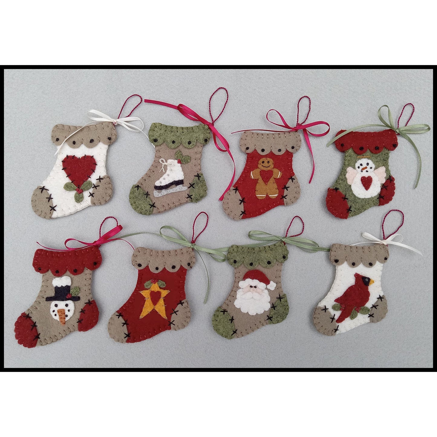 Mini Stockings Ornament Pattern PLP-271 - Paper Pattern