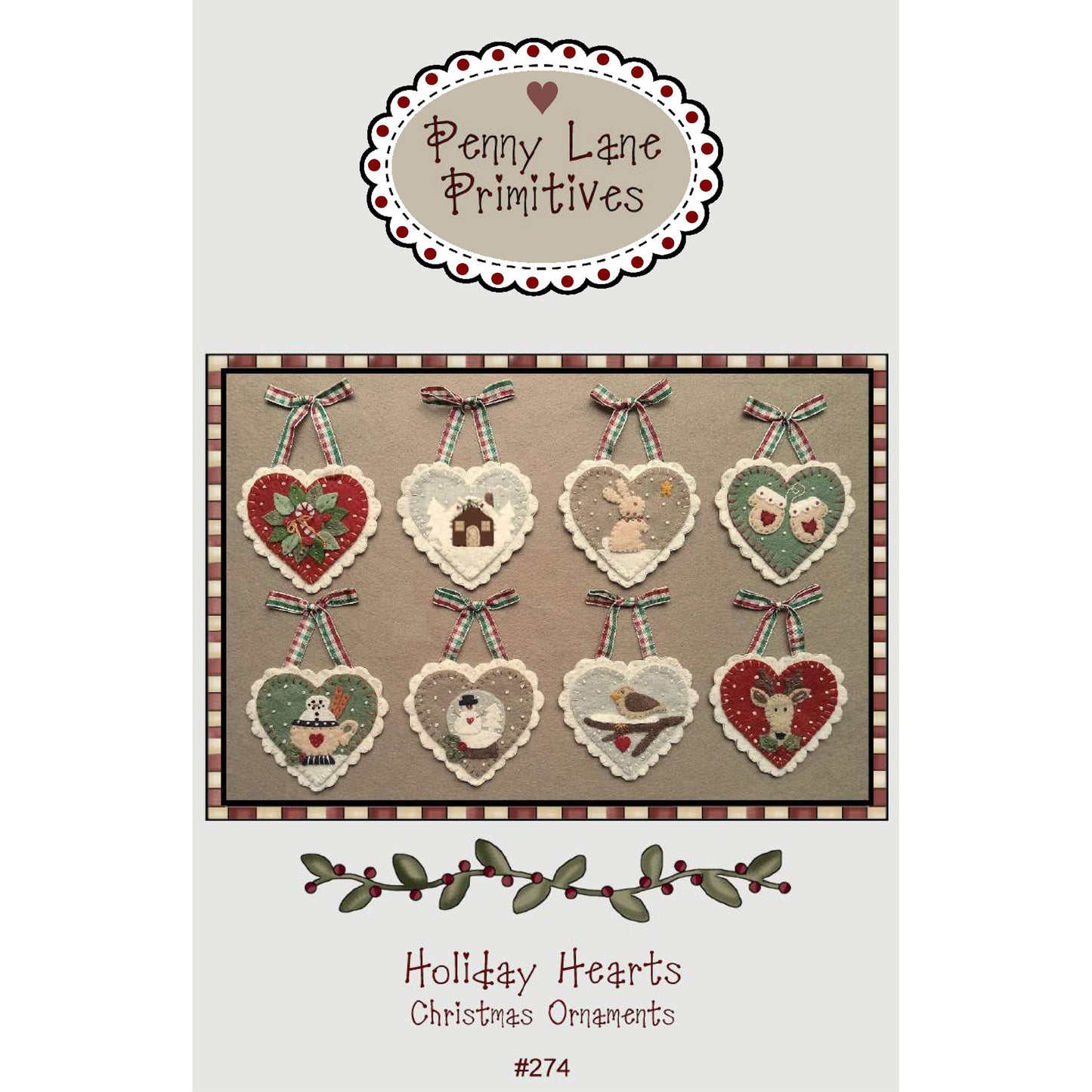 Holiday Hearts Ornament Pattern PLP-274 - Paper Pattern