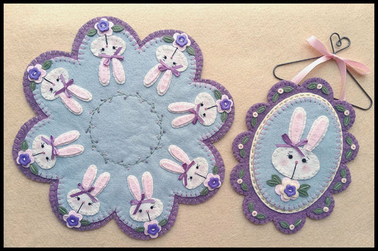 Spring Bunnies Candle Mat and Mini Mat PLP-278e - Downloadable Pattern