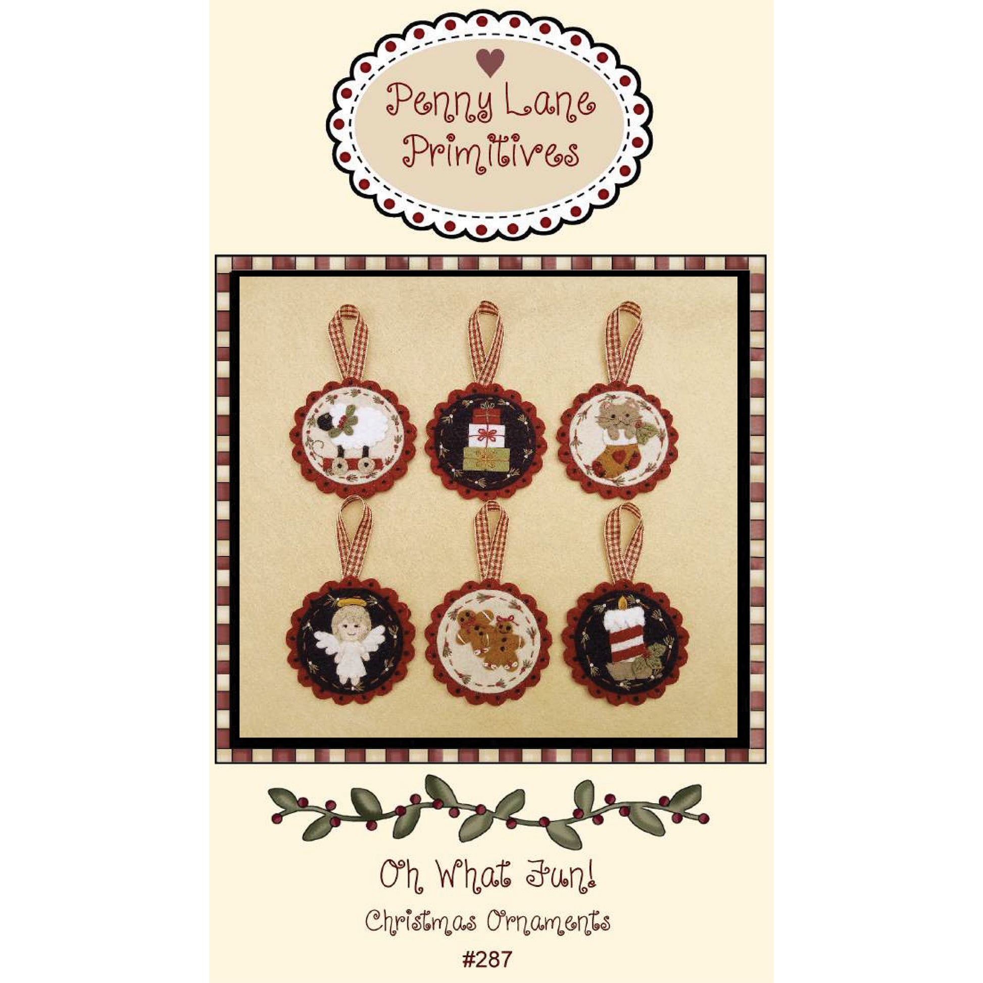 Cover image of pattern for Oh What Fun! Christmas Ornaments.