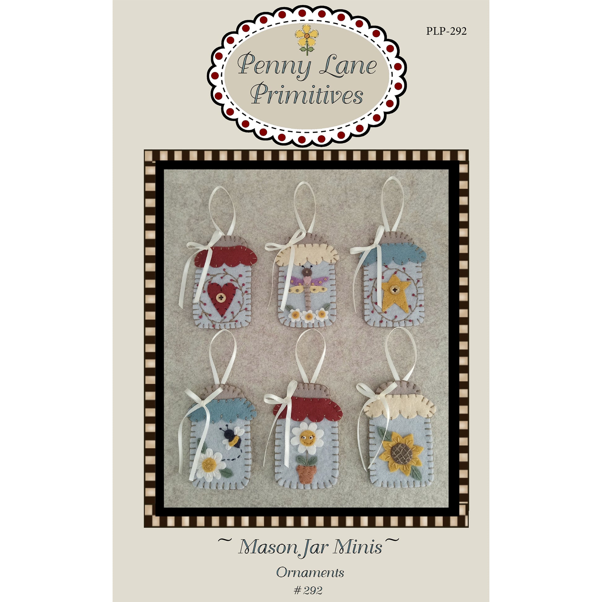 Cover image of pattern for Mason Jar Minis Ornaments.