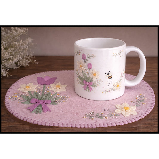 From My Garden - Mug Rug/Candle Mat PLP-311e - Downloadable Pattern