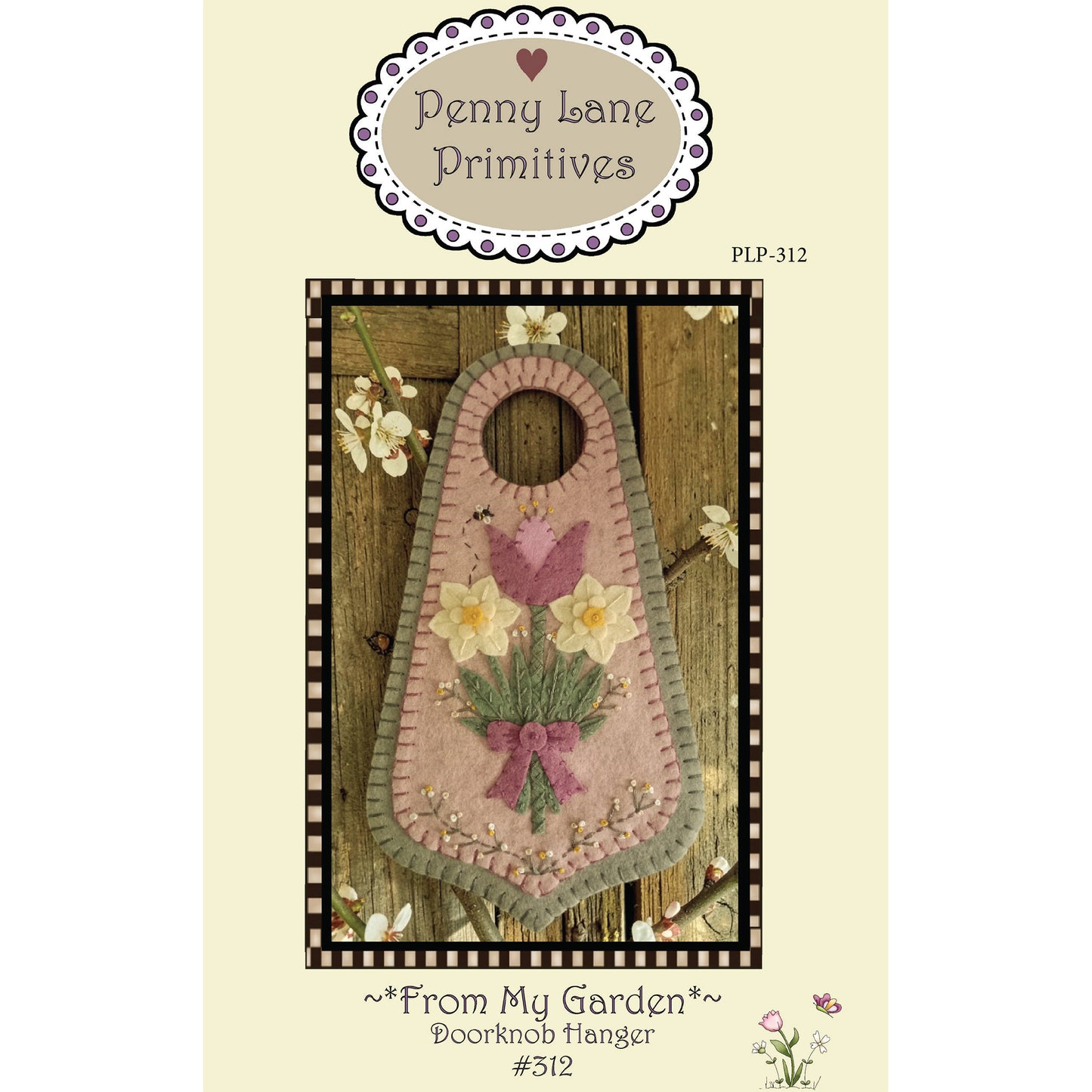 From My Garden - Doorknob Hanger Pattern PLP-312 - Paper Pattern