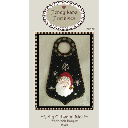 Cover image of pattern for Jolly Old Saint Nick Doorknob Hanger.