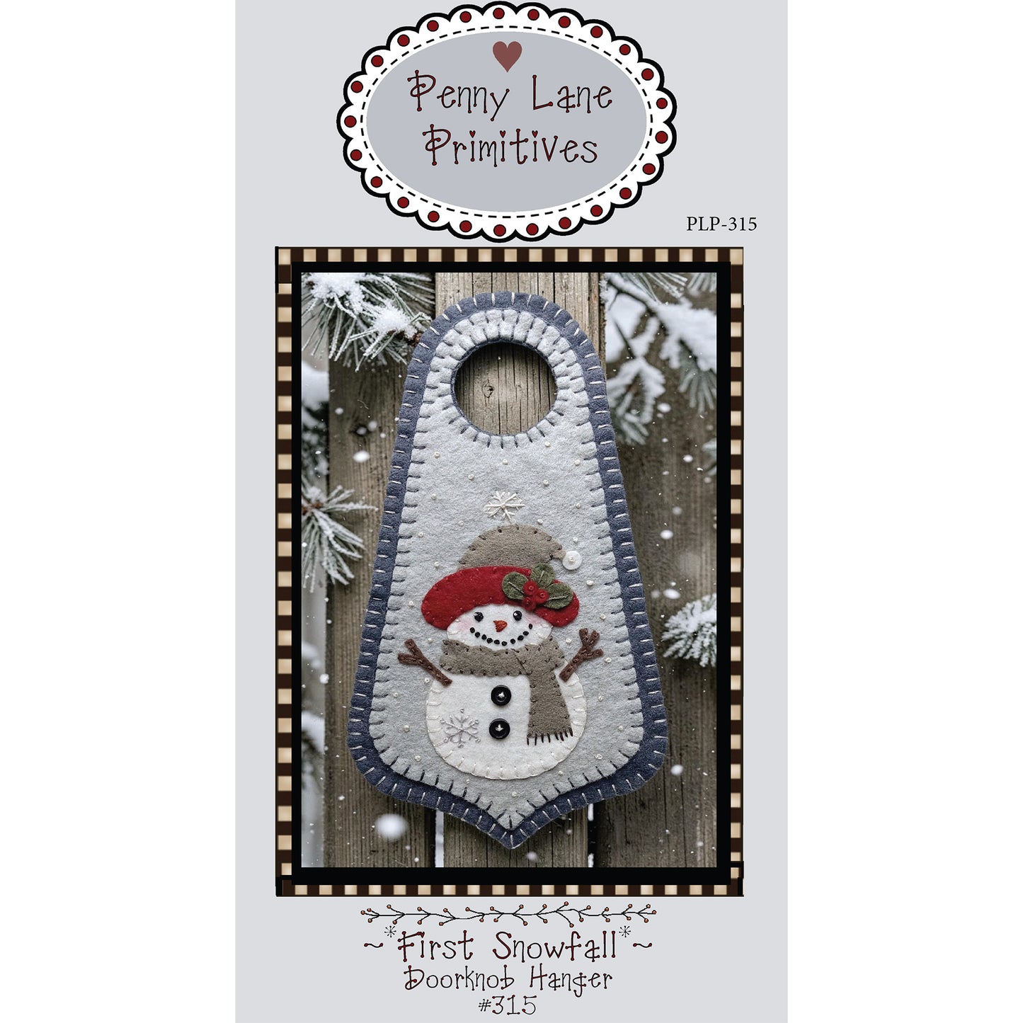 Cover image of pattern for First Snowfall Doorknob Hanger.