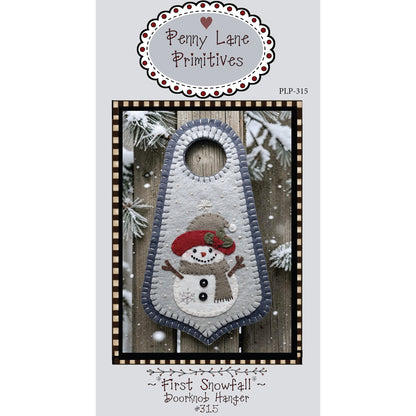 Cover image of pattern for First Snowfall Doorknob Hanger.