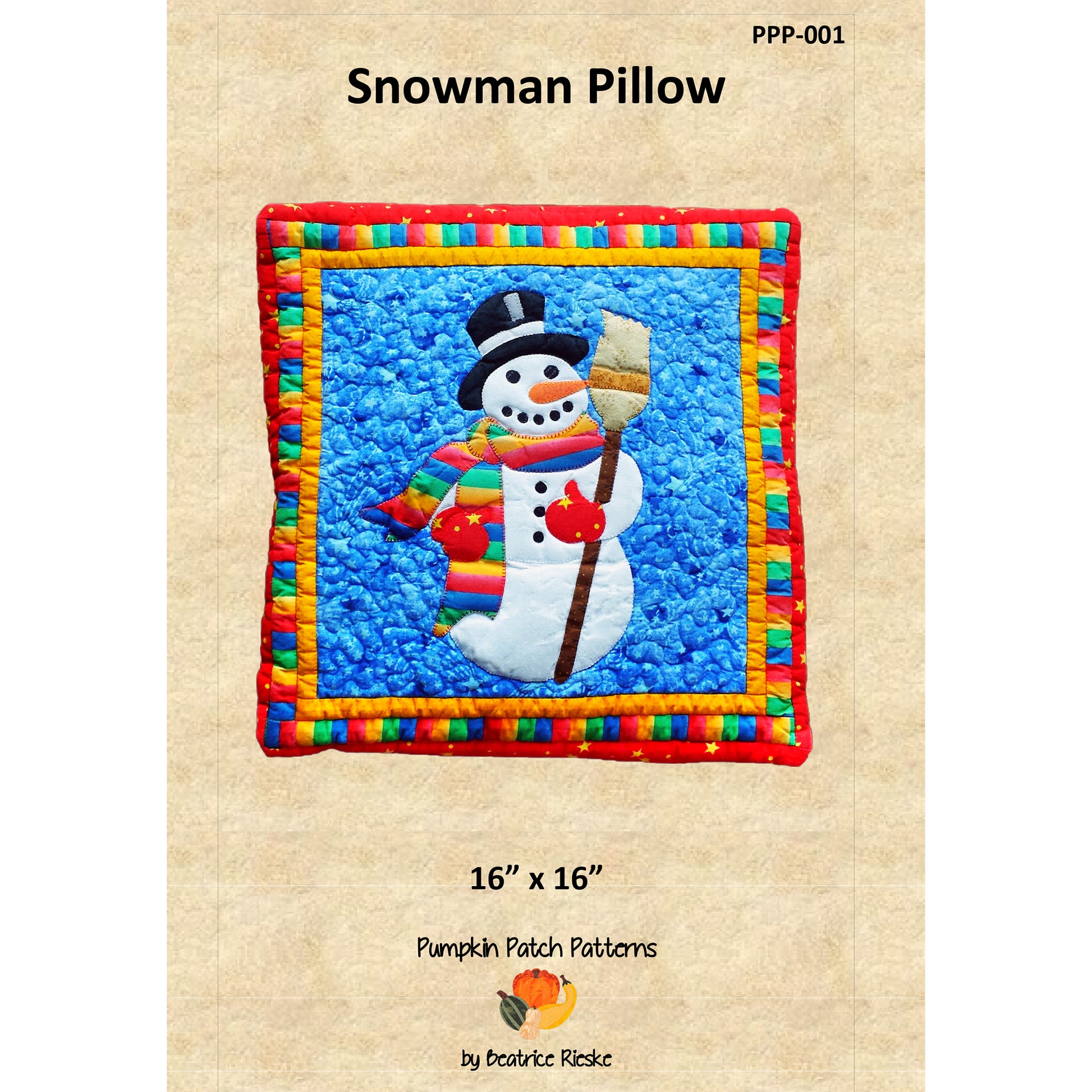 Cover image of pattern for Snowman Pillow.
