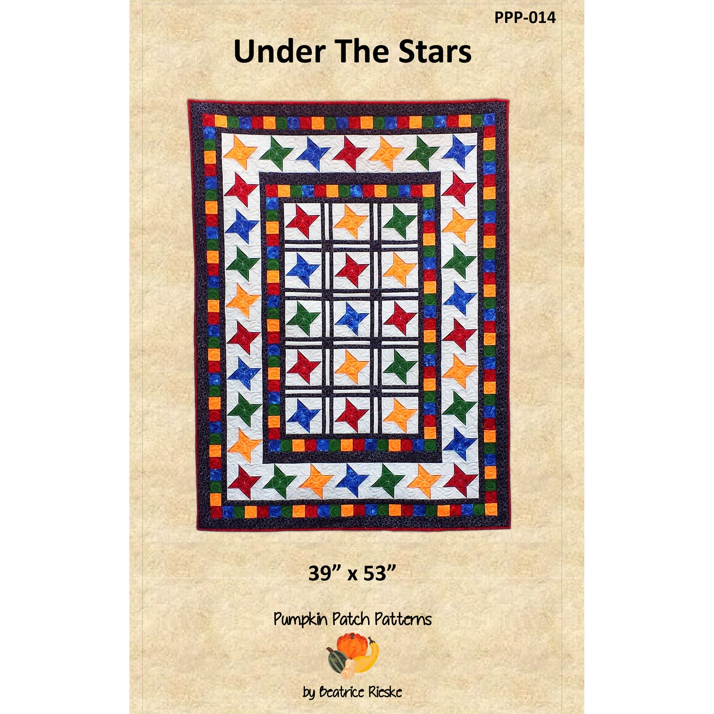 Cover image of pattern for Under the Stars quilt.