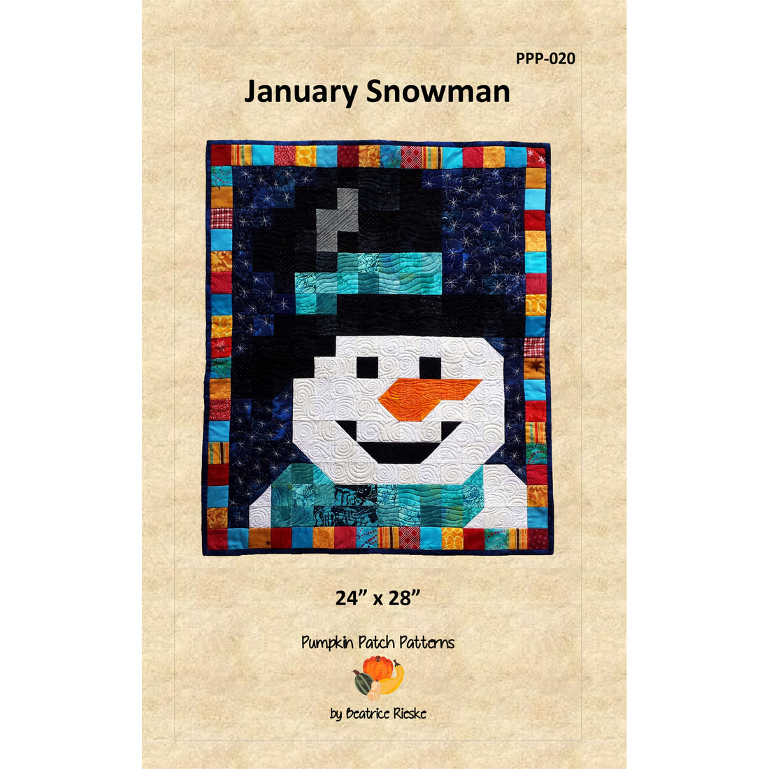 January Cloth Pattern January Snowman Quilt PPP-020e - Downloadable Pattern – QuiltWoman.com