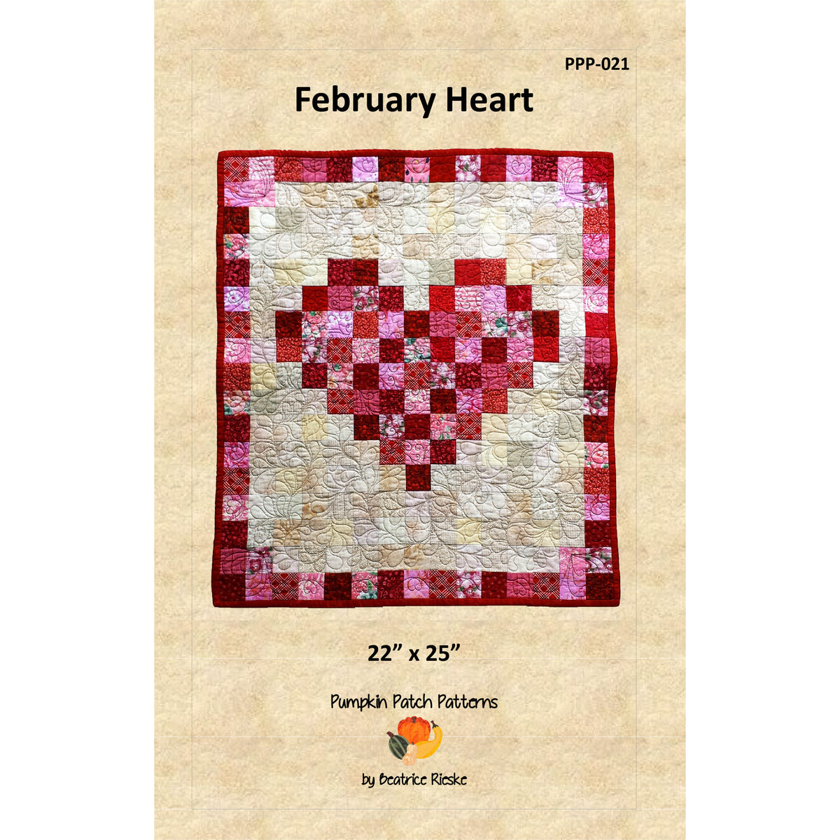 February Pattern Simple February Heart Quilt PPP-021e - Downloadable Pattern – QuiltWoman.com