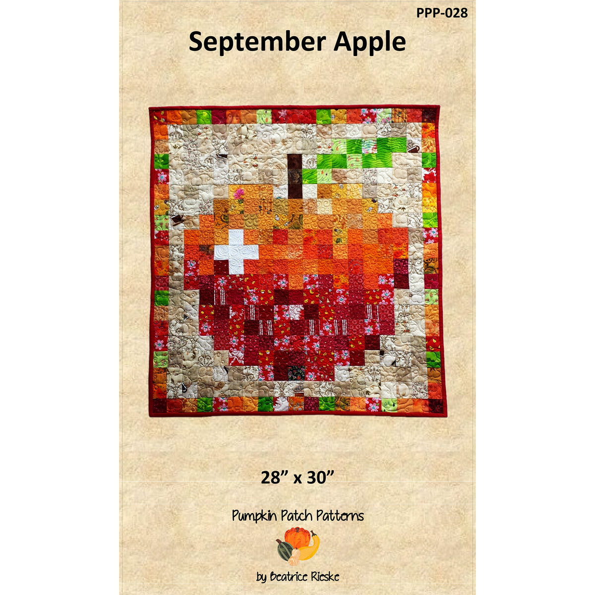 September Apple Quilt Pattern PPP-028 - Paper Pattern