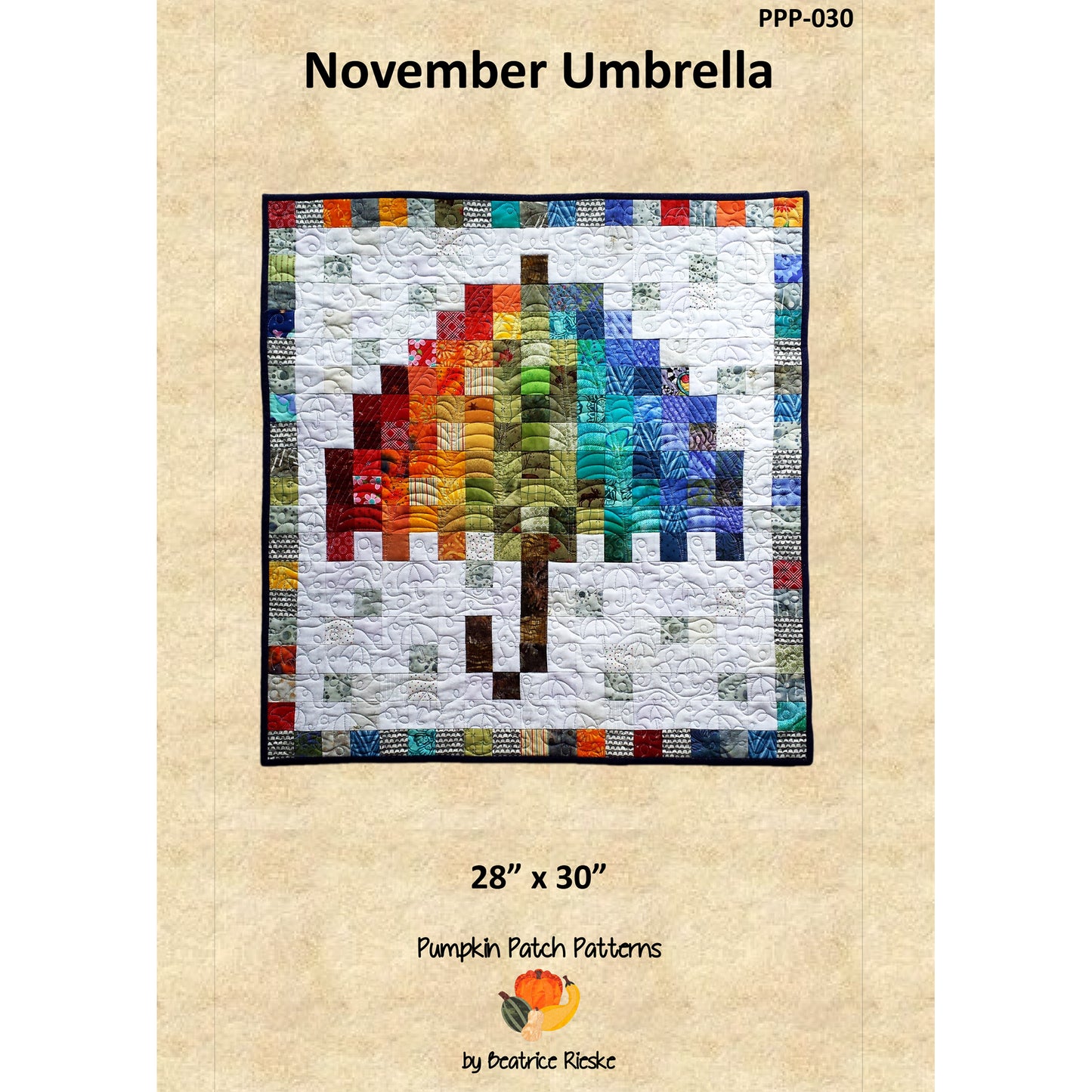 November Umbrella Quilt PPP-030e - Downloadable Pattern