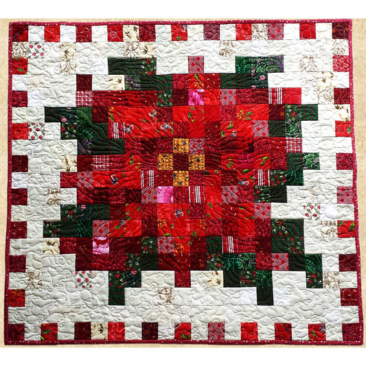 December Poinsettia Quilt Pattern PPP-031 - Paper Pattern