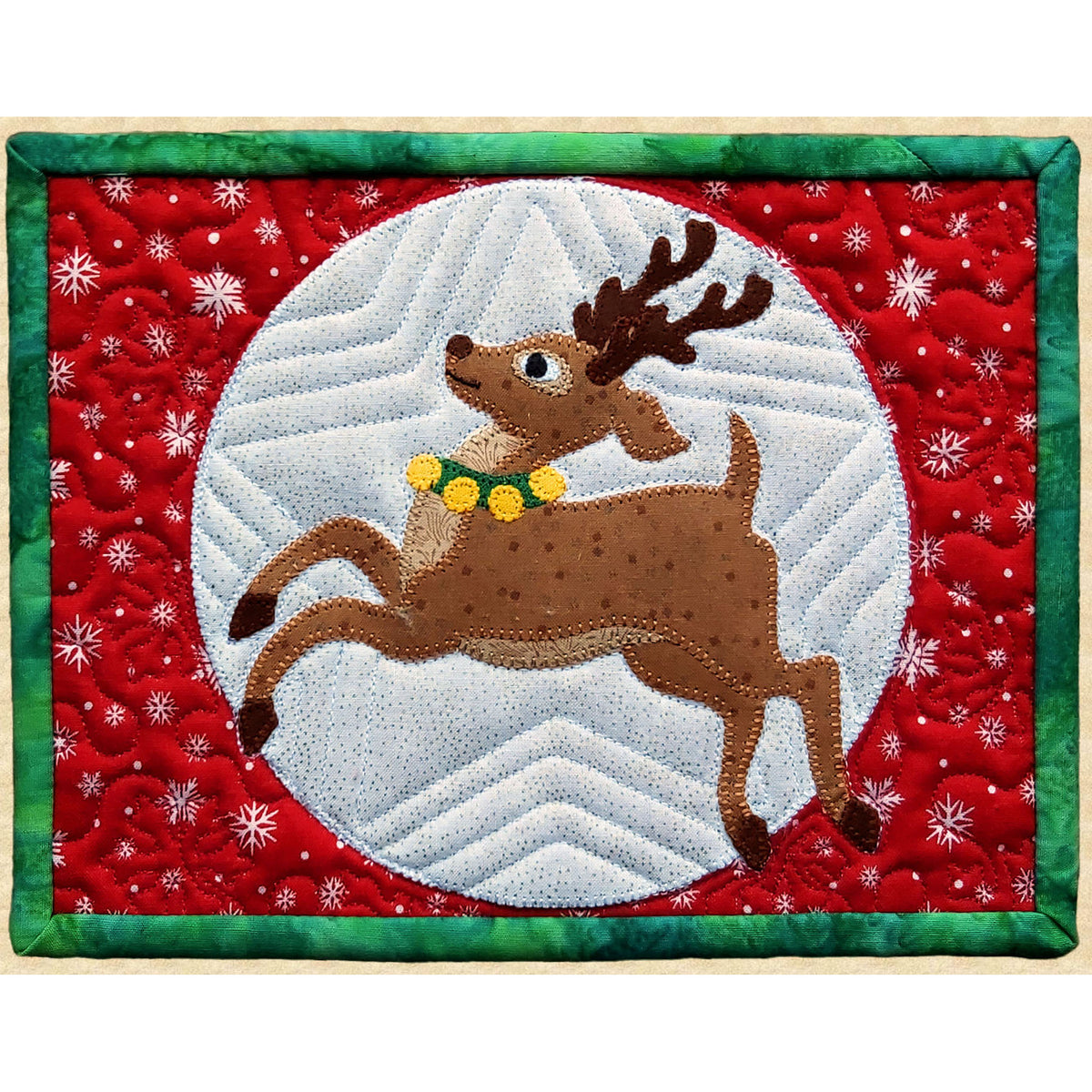 Reindeer Romp Mug Rugs PPP-058e - Downloadable Pattern