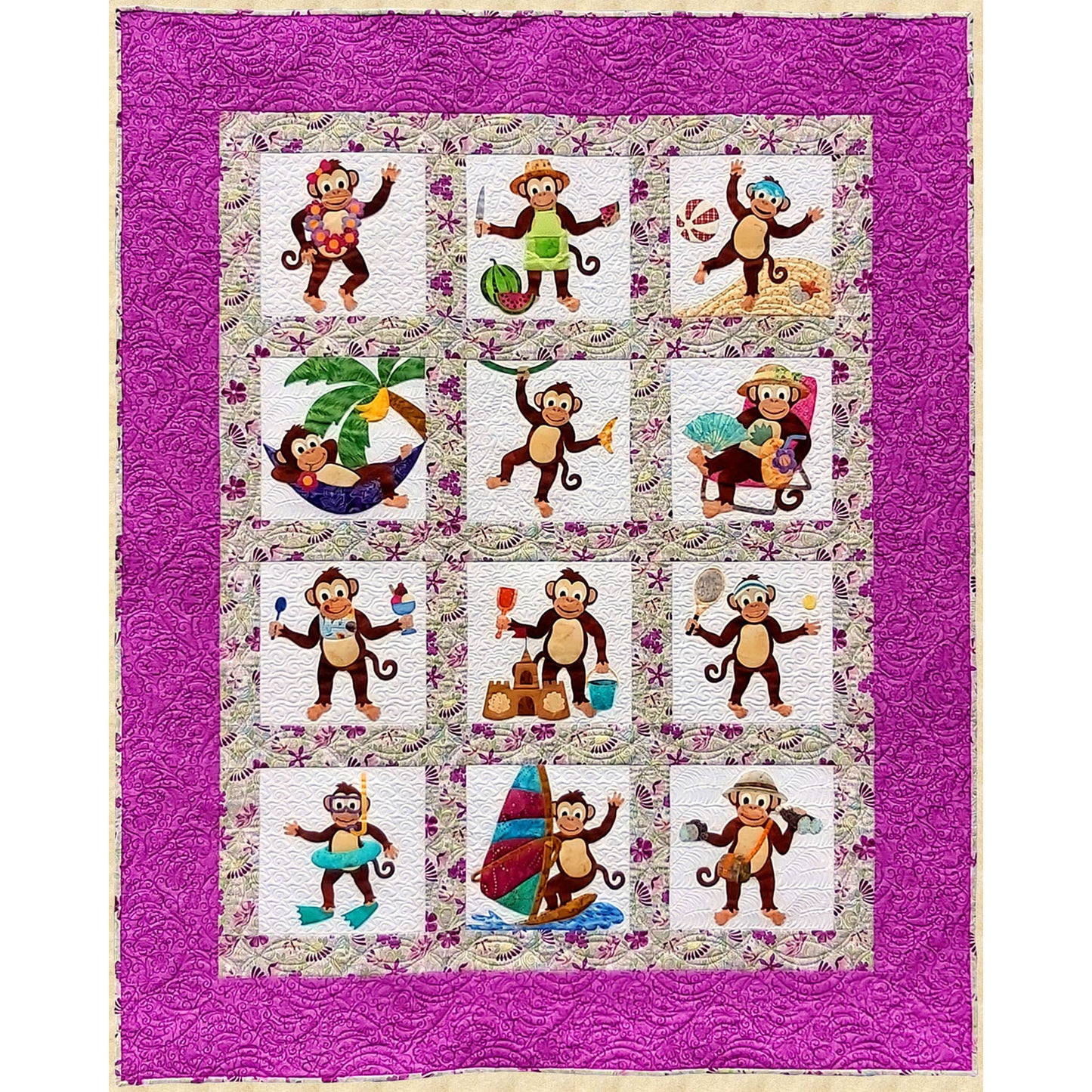 Monkey Business Quilt PPP-059e - Downloadable Pattern