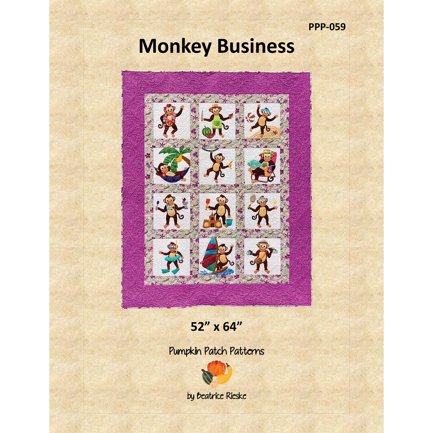 Monkey Business Quilt PPP-059e - Downloadable Pattern