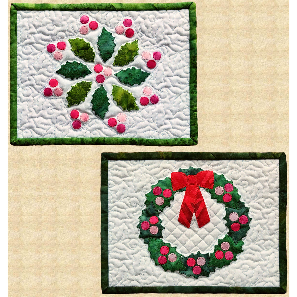Deck The Halls Mug Rugs PPP-061e - Downloadable Pattern