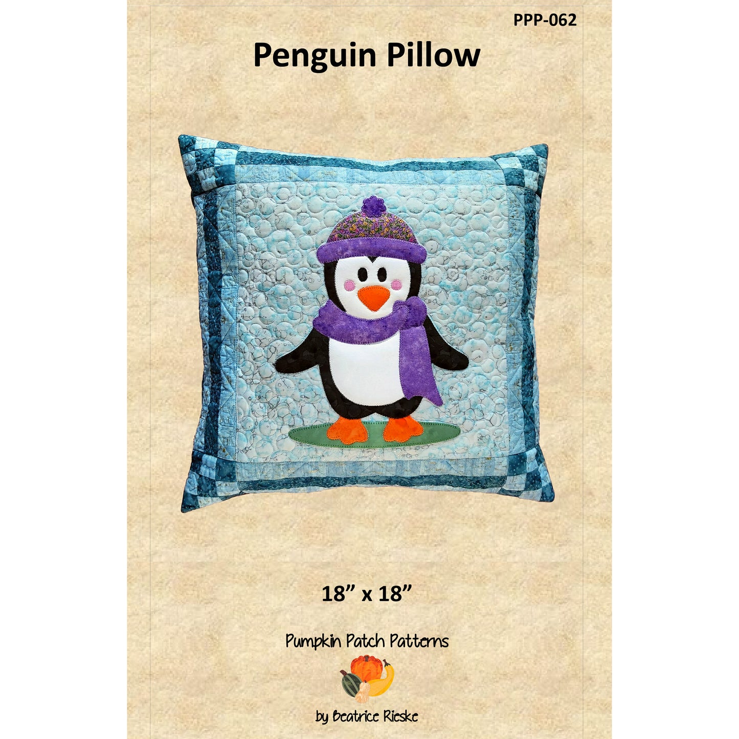 Cover image of pattern for Penguin Pillow.