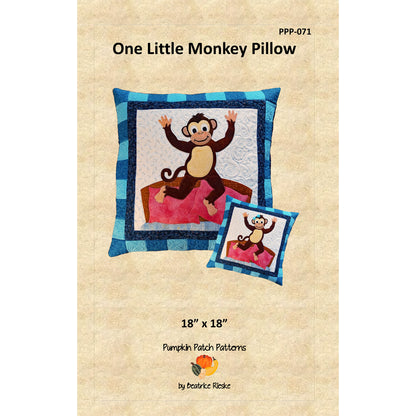 Cover image of pattern for One Little Monkey Pillow.