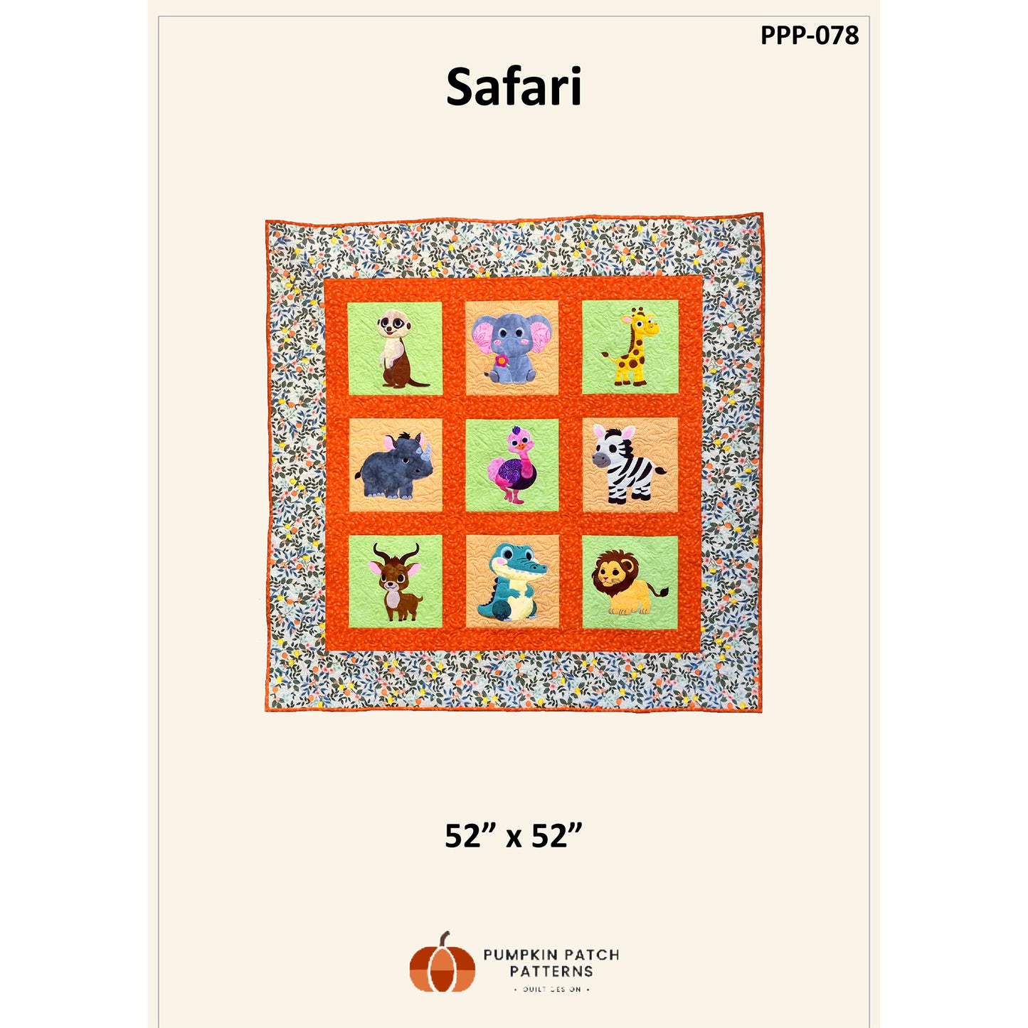 Cover image of pattern for Safari quilt.