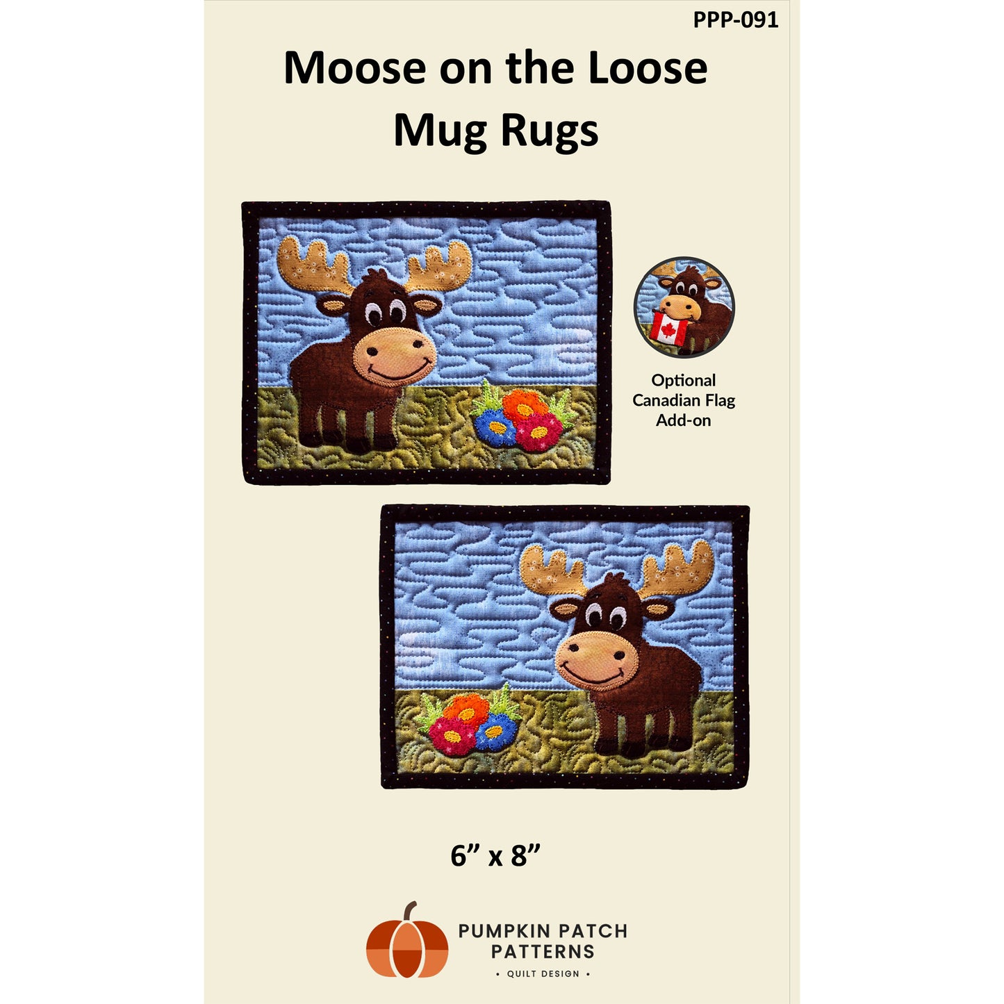 Moose on the Loose Mug Rugs Pattern PPP-091 - Paper Pattern