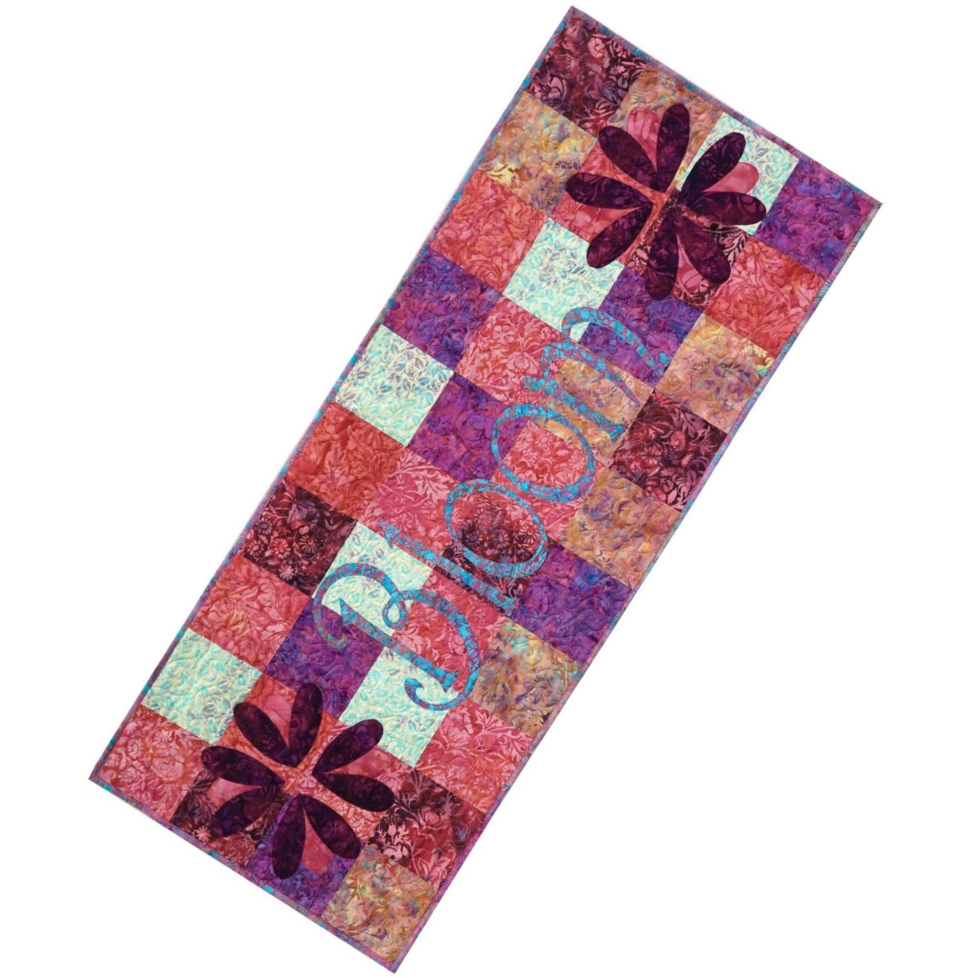 Image of the Bloom Table Runner by Pamela Boatright of Pamela Quilts.