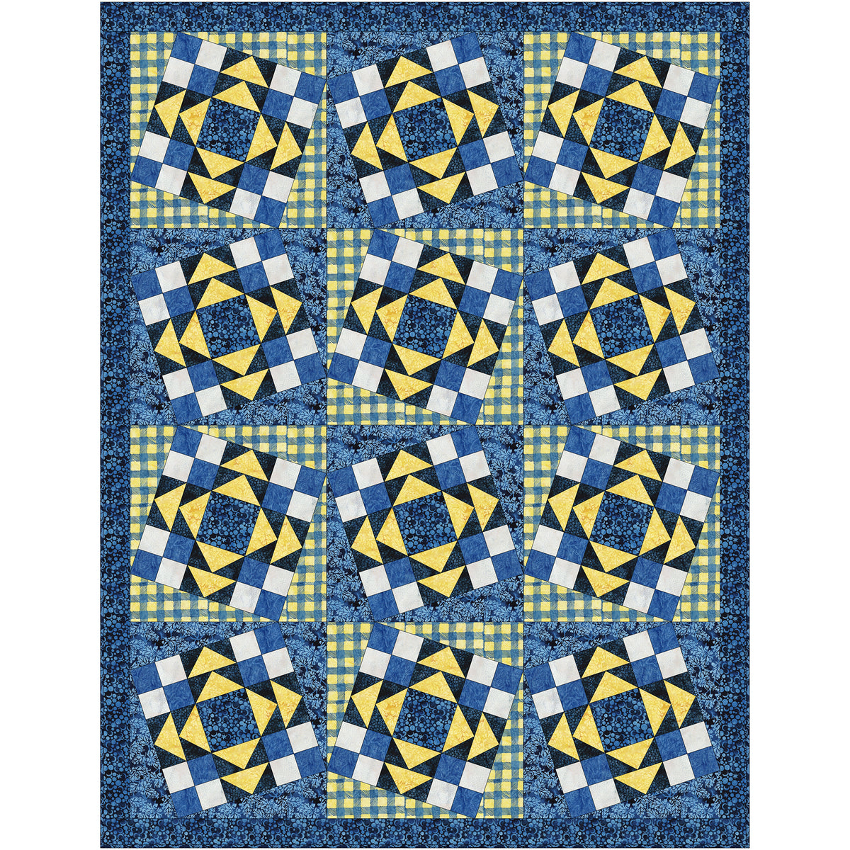 Checkers And Rails Quilt Pattern Checker Twist Quilt PQ-031e - Downloadable Pattern – QuiltWoman.com