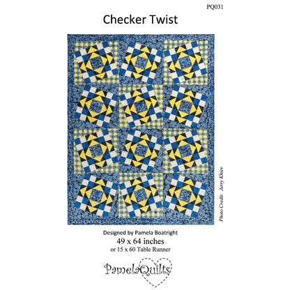 Checker Twist Quilt Pattern PQ-031 - Paper Pattern