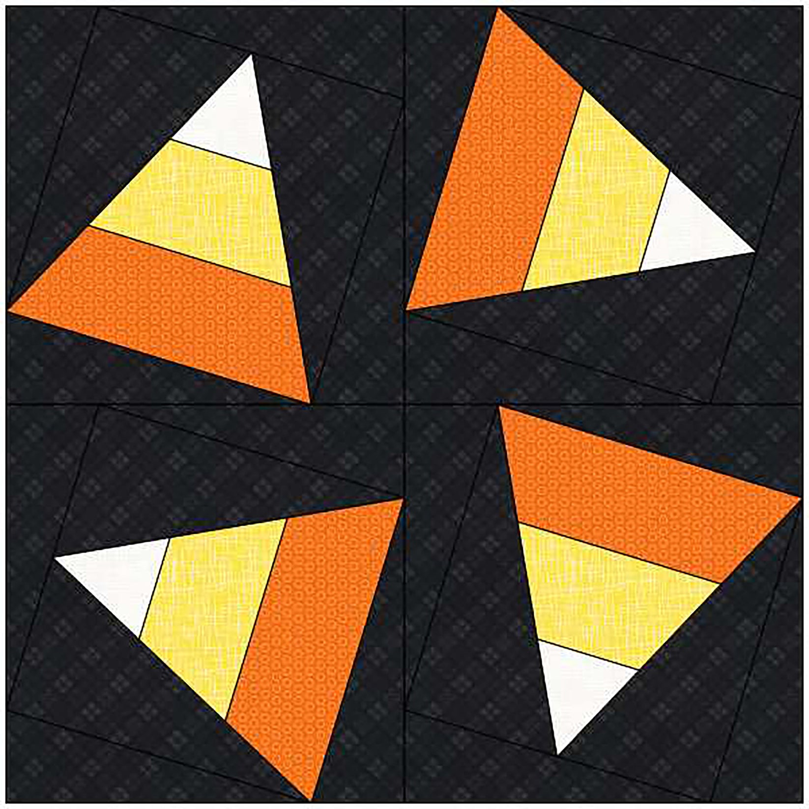 Candy Corn Twirl Quilt PQ-046e - Downloadable Pattern – QuiltWoman.com