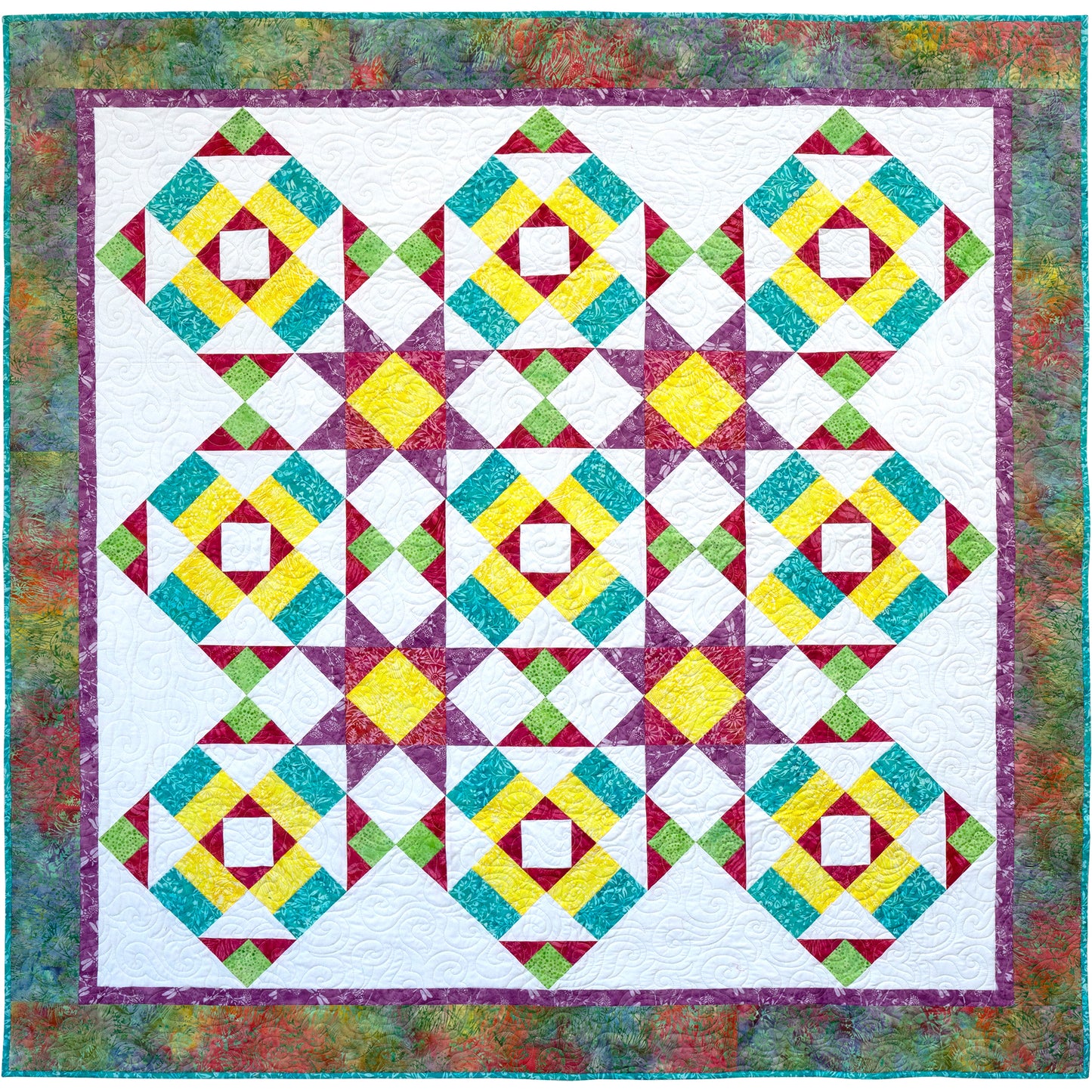 Showy Stars Quilt PQ-053e - Downloadable Pattern