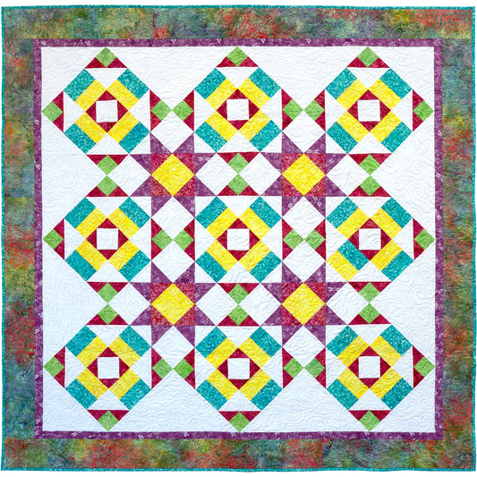 Showy Stars Quilt Pattern PQ-053 - Paper Pattern