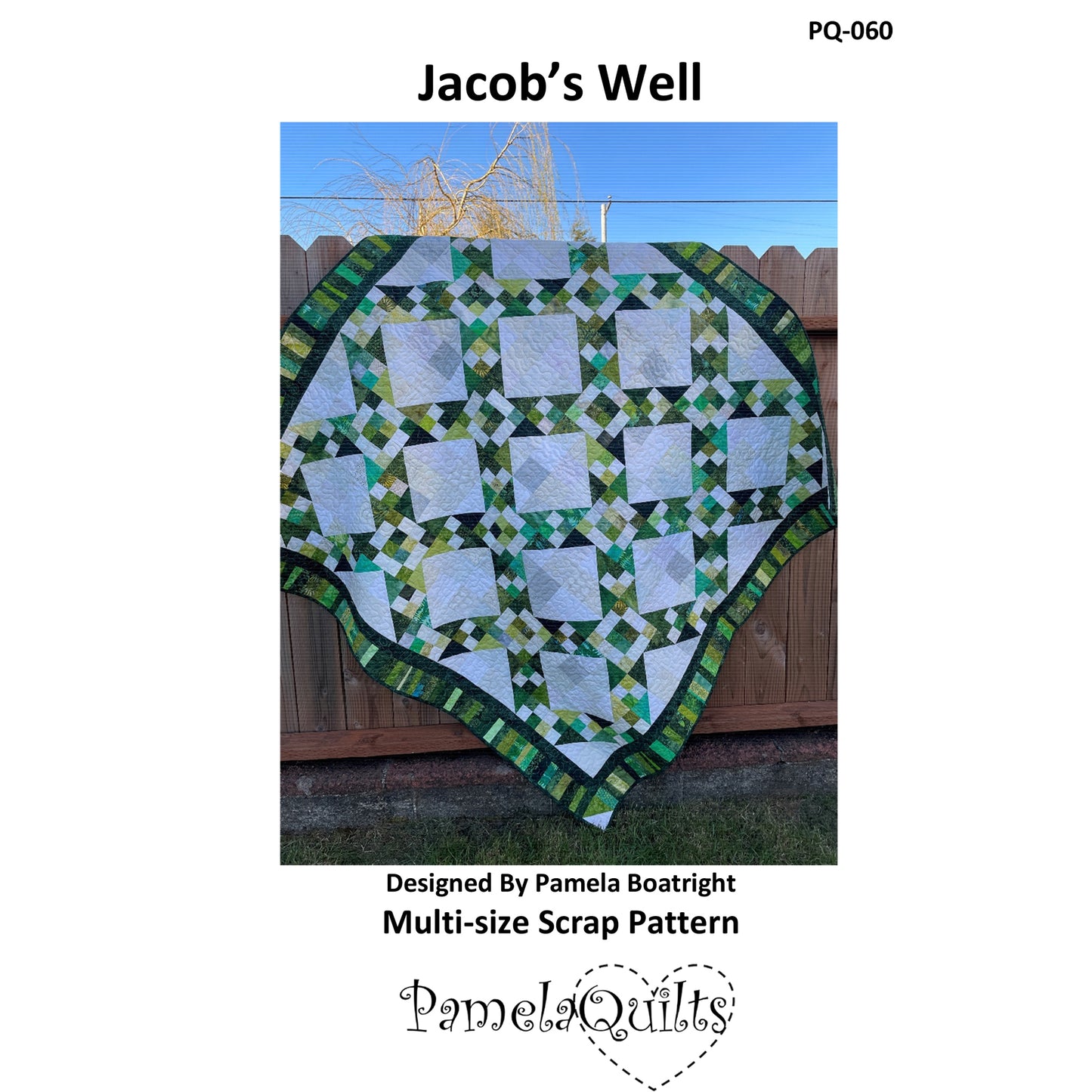 Cover image of pattern for Jacob's Well quilt.