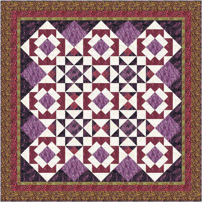 Two basic blocks make this quilt shine – and the pieced setting triangles give it a special sparkle! 