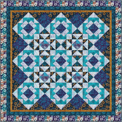 Two basic blocks make this quilt shine – and the pieced setting triangles give it a special sparkle! 
